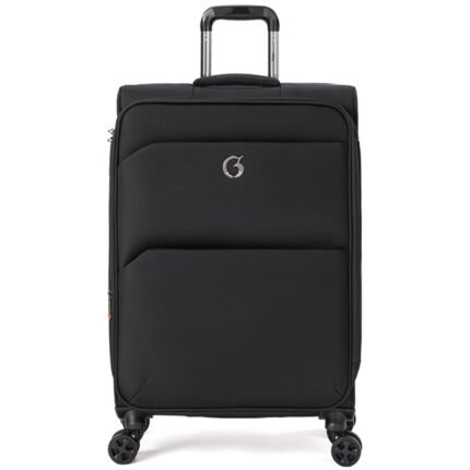 Goby London Light Weight Expandable Soft Luggage Black 30Kg GB-3007