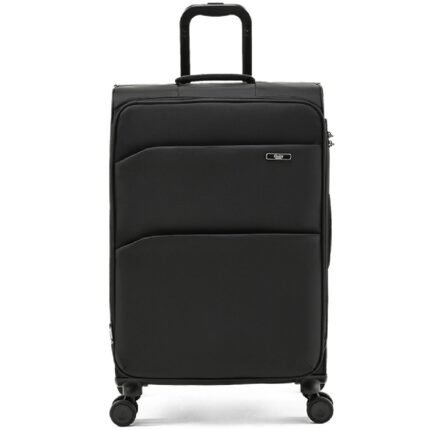 Goby London Fabric Travel Luggage Black 30Kg